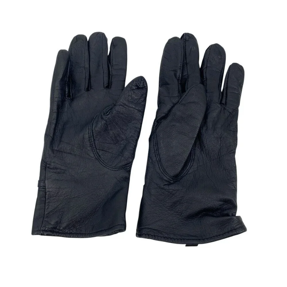 Genuine Leather Gloves Women’s Size 8.5 Black